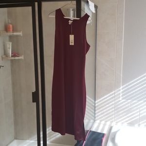 Burgunday shirt dress